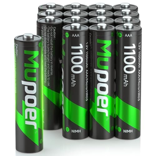 Rechargeable AAA Batteries 16 Pack,AAA Rechargeable Battery...