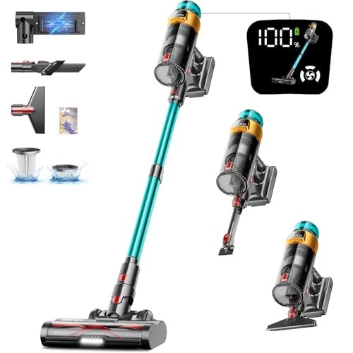 Cordless Vacuum Cleaner, 580W 48KPA 70Mins Vacuum Cleaners...