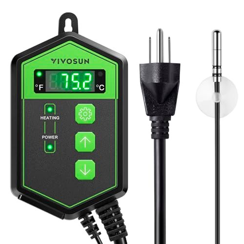 VIVOSUN Digital Heat Mat Thermostat Controller, 40–108 ºF...