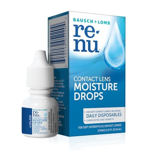 Renu Lubricant Eye Drops, Rewetting Drops for Contact...