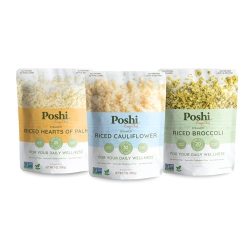 POSHI Riced Vegetables Variety Pack | Ready to Eat, All...