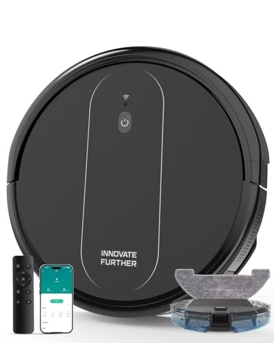 3-in-1 Robot Vacuum and Mop 4000Pa Strong Suction Robot...