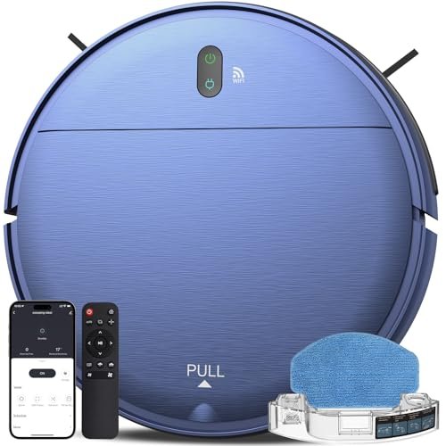ZCWA Robot Vacuum and Mop Combo,2.4GHz WiFi Link Vacuum...