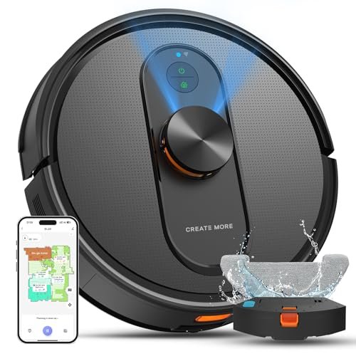 eitton Robot Vacuum and Mop with Mapping, LiDAR Navigation...