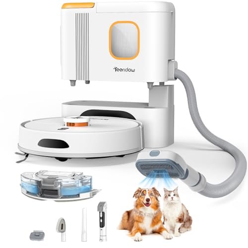 Teendow D20S Max+ Robot Vacuum and Mop, 6000Pa Suction...