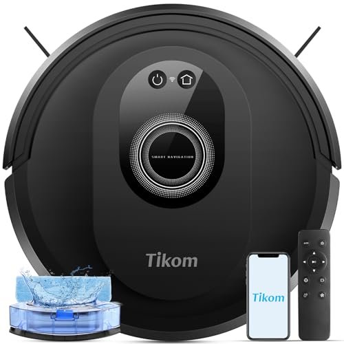 Tikom Robot Vacuum and Mop Combo, 5000Pa Robotic Vacuum...