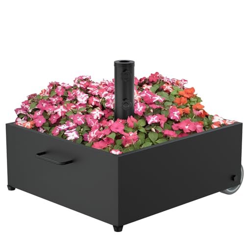 Heavy-Duty Umbrella Base with Wheels,150lb Capacity...
