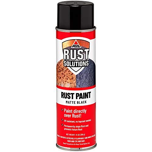 AGS RUST SOLUTIONS Rust Spray Paint, 14oz, Durable Matte...