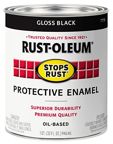 Rust-Oleum 7779502 Stops Rust Brush On Paint, Quart, Gloss...