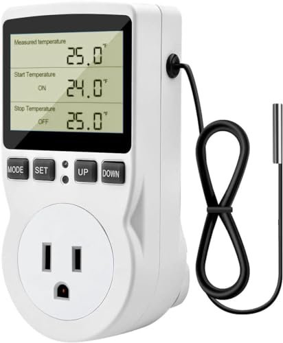 Diymore 1800W Plug in Thermostat Temperature Controller...