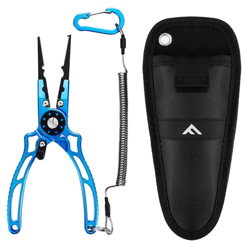 FLISSA 8 Inch Fishing Pliers, Safety Lock Design Fish...
