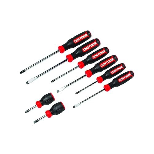CRAFTSMAN Screwdriver Set, Bi-Material, 8 Piece Set...