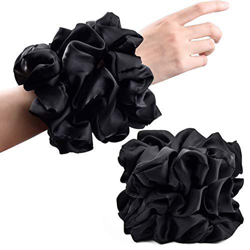 CEELGON Black Big Scrunchies for Women 6.3Inches Large...