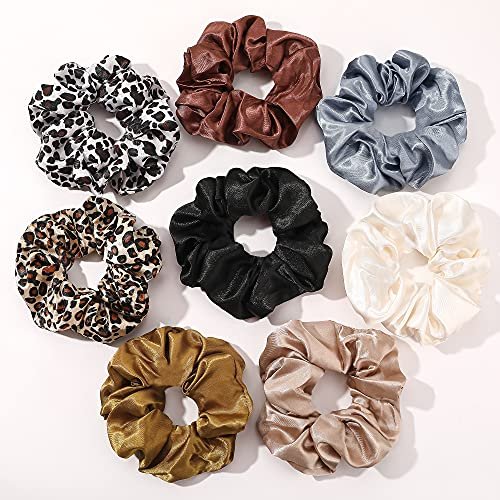 Scrunchies Hair Ties Silk Satin Scrunchy - Hair Elastics...