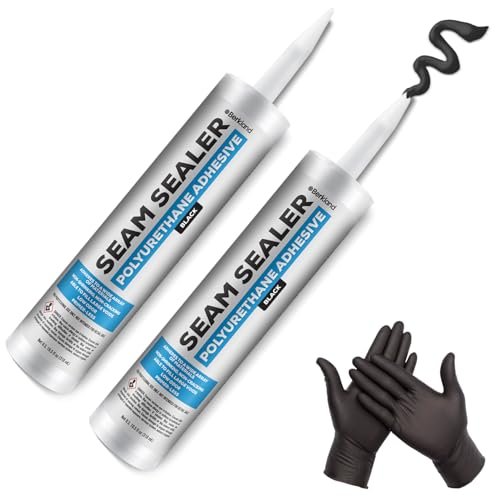 [2-Pack] Black Polyurethane Seam Sealer Automotive Compound...