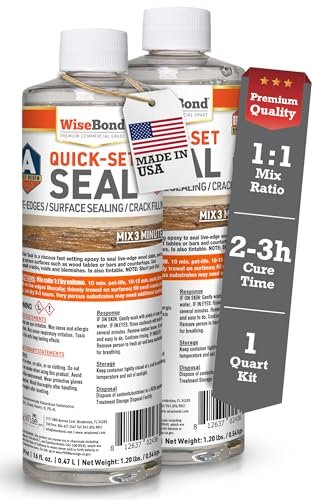 WiseBond Quick Set Seal 1-Quart Kit, Epoxy Resin Seal...