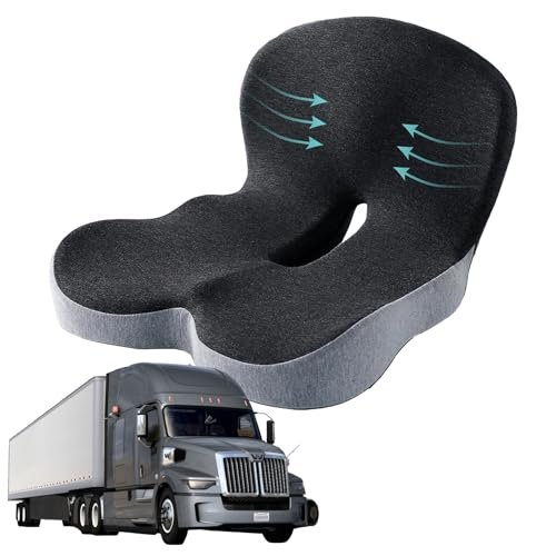dunlips Memory Foam Seat Cushion for Truck Drivers &...