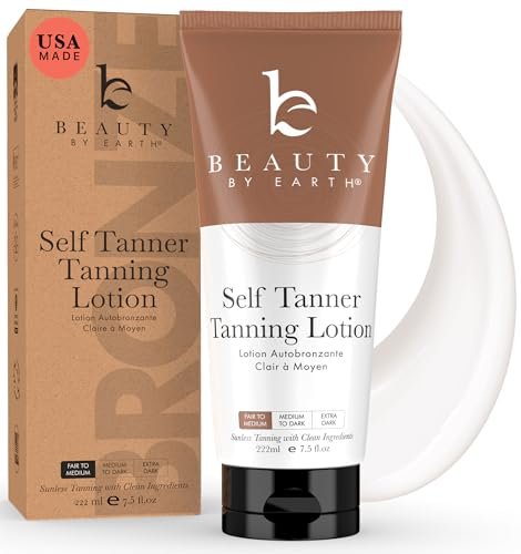 Tanning Lotion Self Tanner - USA Made with Natural and...