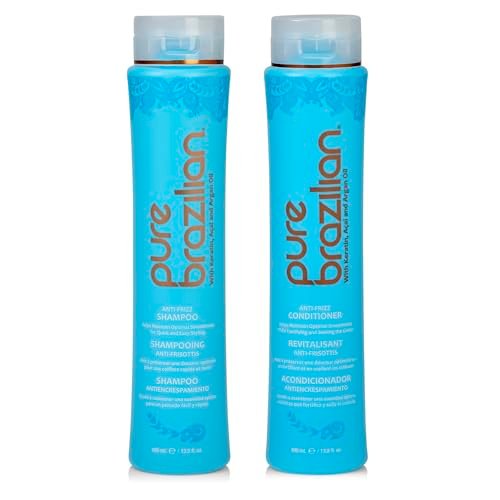 Pure Brazilian Anti-Frizz Daily Shampoo & Conditioner,...