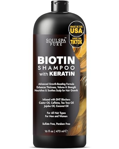 SOULSPA PURE Biotin Shampoo with Keratin - Advanced...
