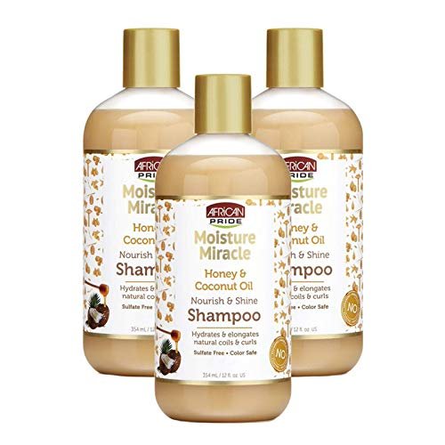 African Pride Moisture Miracle Honey & Coconut Oil Shampoo...