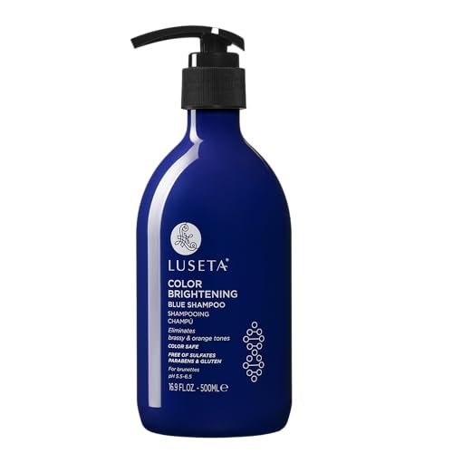 Luseta Color Brightening Blue Shampoo for Brunettes and...