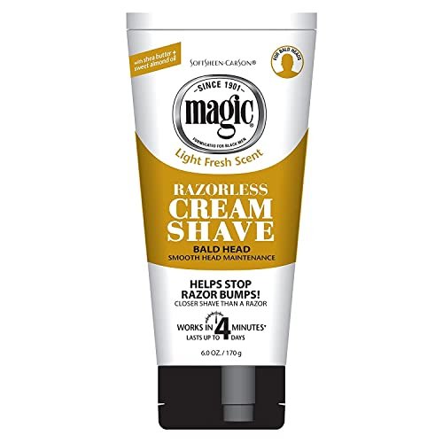 Magic Shave Razorless Cream Shave, Bald Head Smooth Head...