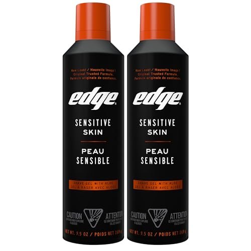 Edge Shaving Gel for Men, 9.5oz, 2 Pack Mens Shave...