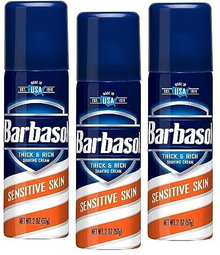 Barbasol Shave Cream Sensitive Skin Travel size 2 oz...
