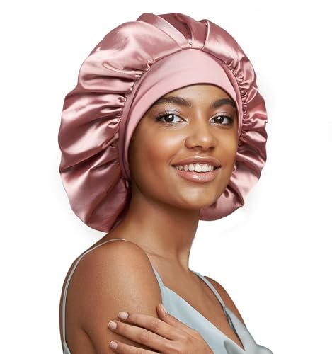 22 Momme 100% Real Mulberry Silk Bonnet for Sleeping...