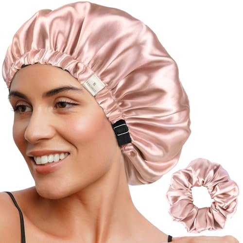 YANIBEST Adjustable Silk Bonnet Double Layer Satin Bonnet...
