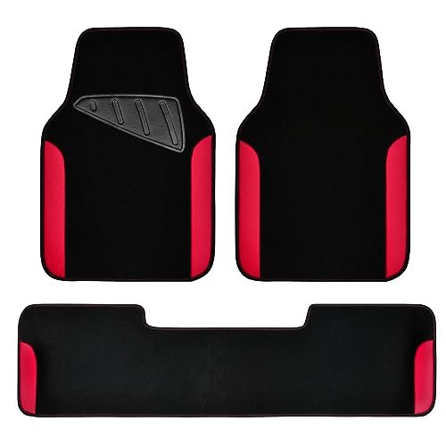 CAR PASS Waterproof Universal Faux Leather 3Pcs Car Floor...