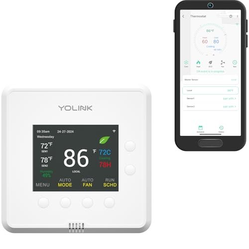 YoLink Thermostat 2, Smart Home & Commercial Thermostat...