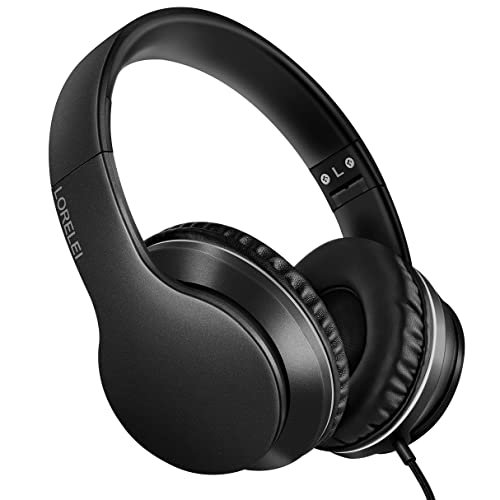 LORELEI X6 Over-Ear Headphones with Microphone, Lightweight...
