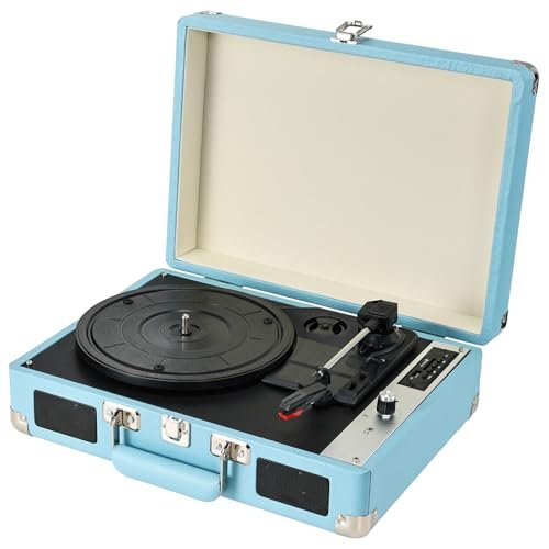 Hododou Vinyl Record Player 3-Speed Bluetooth Portable...