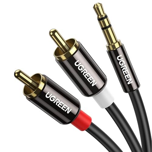 UGREEN 3.5mm to RCA Cable, 3.3FT RCA Male to Aux...