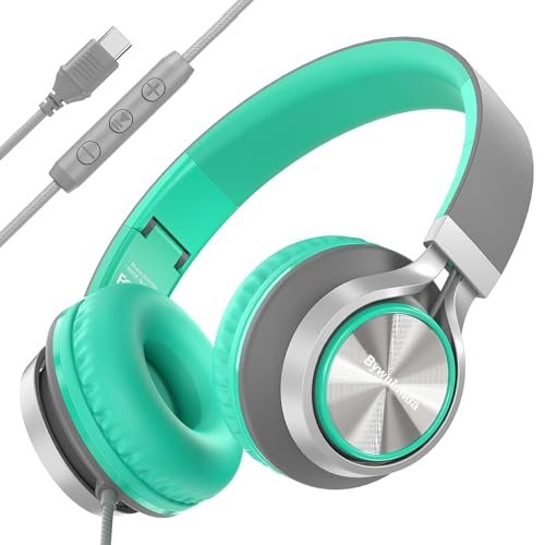 Bywulanda USB C Headphones with Mic and Volume Control,...
