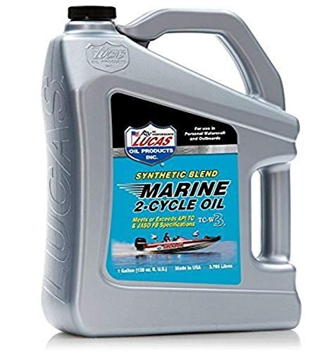 Lucas Oil 10861 Synthetic Blend TC-W3 2-Cycle Marine Oil...