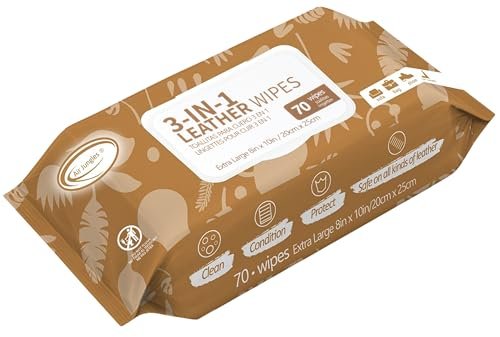 Air Jungles 3in1 Leather Cleaner Wipes 70 Count, Extra...