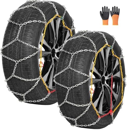 Heavy Duty Snow Chains, Thickened Alloy Manganese Steel...