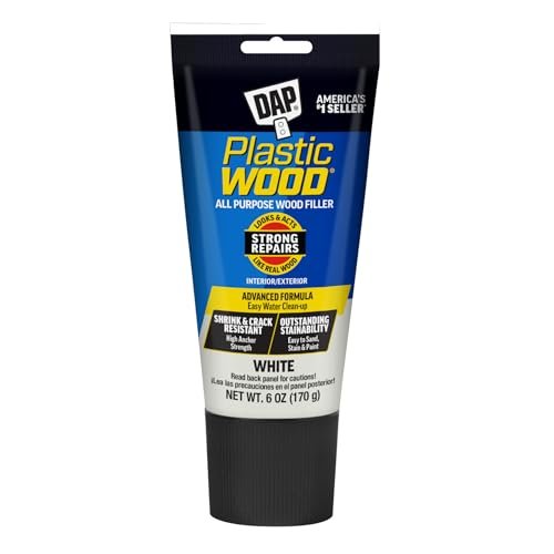 DAP Plastic Wood All Purpose Latex Wood Filler, White, 6...