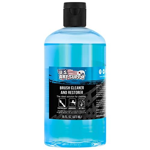 U.S. Art Supply Brush Cleaner and Restorer, 16 Ounce...