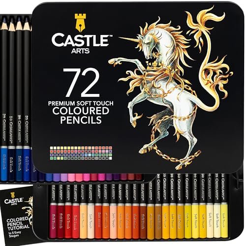Castle Art Supplies Colored Pencils Set | 72 Premium Soft...