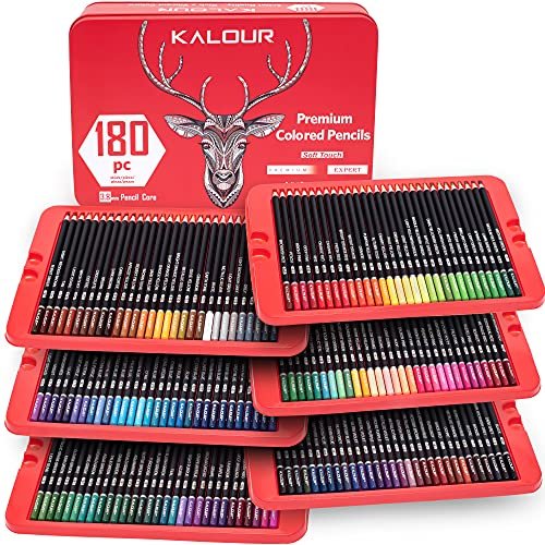 KALOUR 180 Colored Pencil for Artists - Rich Pigment Soft...