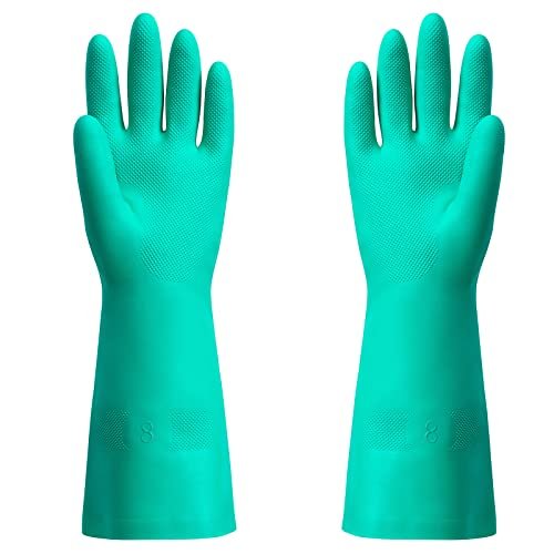 ThxToms Chemical Resistant Nitrile Gloves, Resist Household...