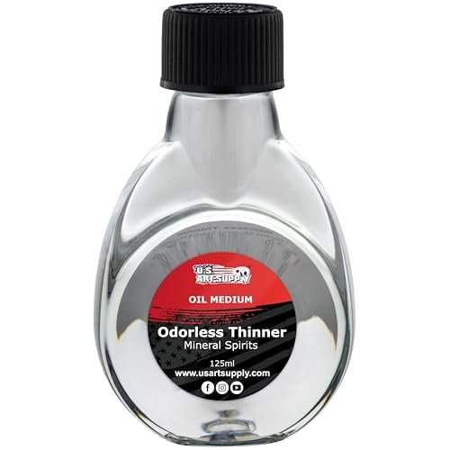U.S. Art Supply Odorless Mineral Spirits 4.2oz (125ml)...