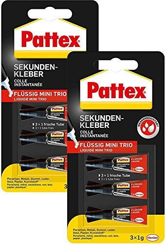 Pattex Superglue Liquid Mini Trio / Solvent-free Liquid...