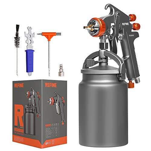 REFINE Spray Gun, Siphon Air Spray Gun, 1.8mm Nozzle,...