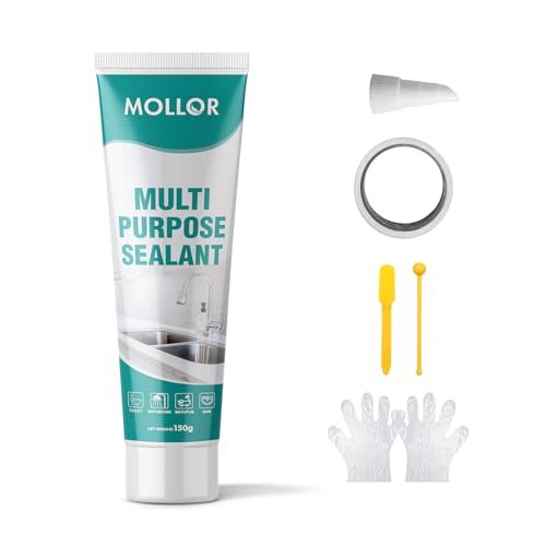 Mollor White Silicone Caulk for Bathroom &...