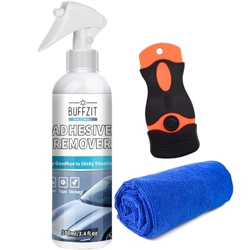 BUFFZIT Car Adhesive Remover - Glue Removal Spray for...